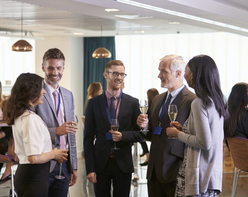 Delegates Networking At Conference Drinks Reception